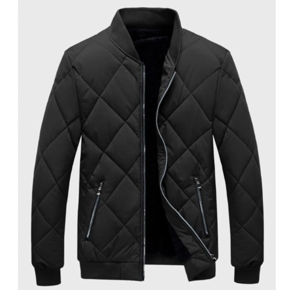 BellanBlue Other - Men Black zipper pocket bomber jacket coat quilted
